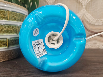 kea Lykta blauwe mushroomlamp glazen tafellamp