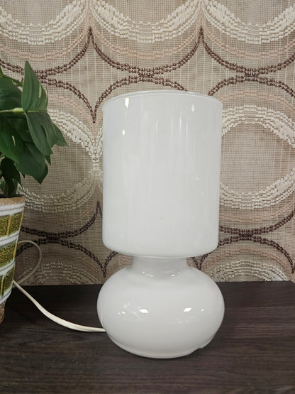 Ikea Lykta witte mushroomlamp  glazen tafellamp