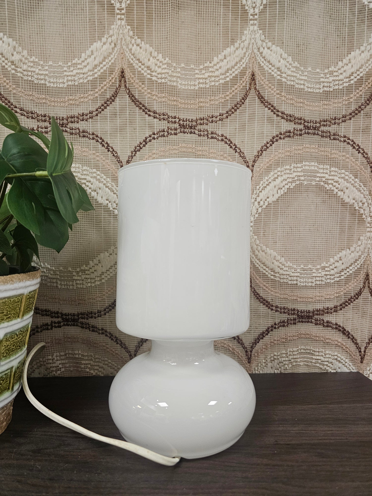 Ikea Lykta witte mushroomlamp  glazen tafellamp