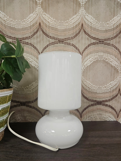 Ikea Lykta witte mushroomlamp  glazen tafellamp