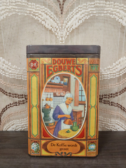 Vintage Douwe Egberts koffieblik bewaarbus voor koffie