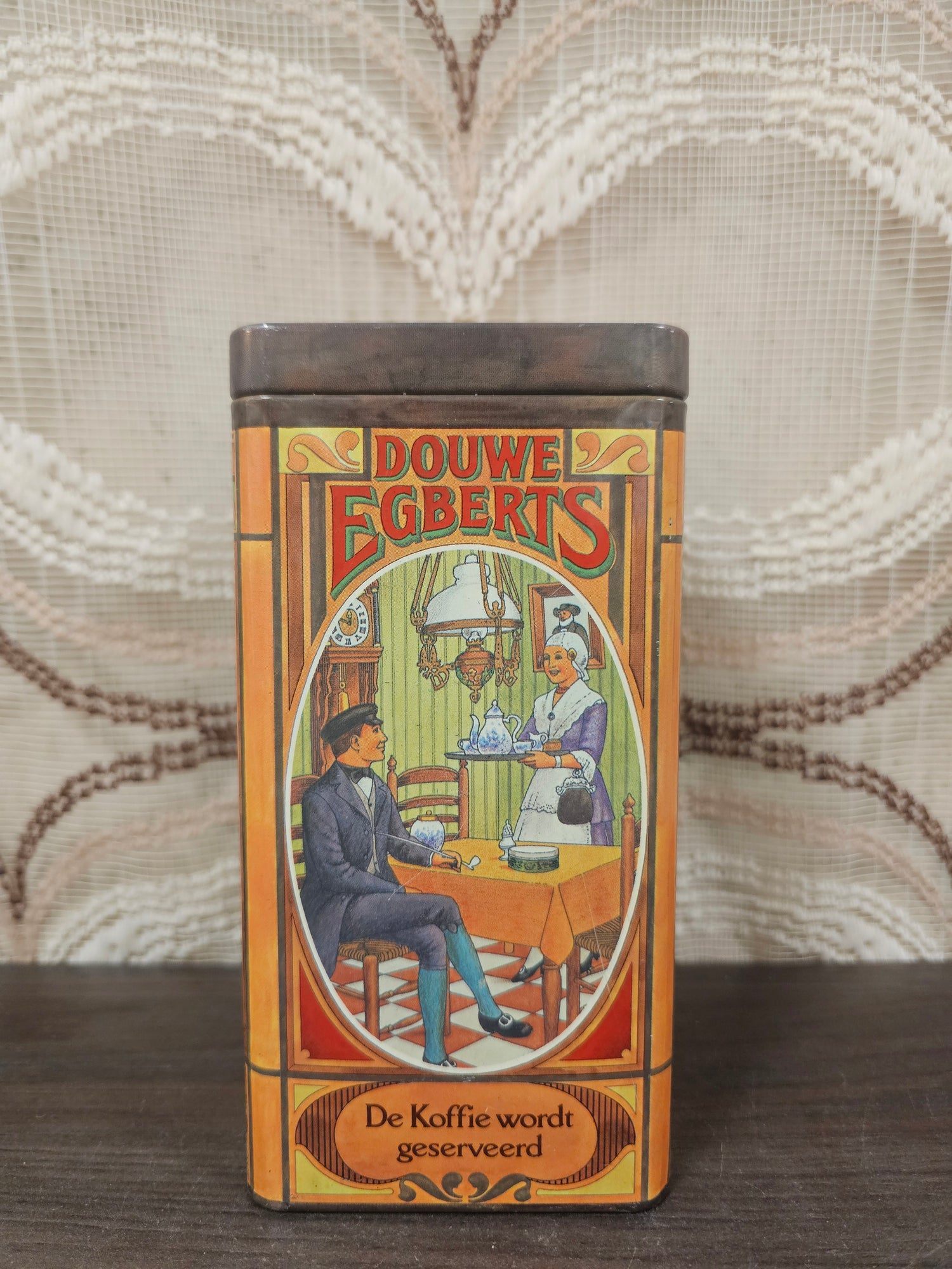 Vintage Douwe Egberts koffieblik bewaarbus voor koffie