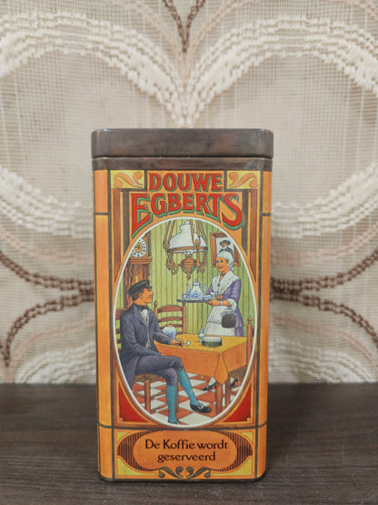 Vintage Douwe Egberts koffieblik bewaarbus voor koffie
