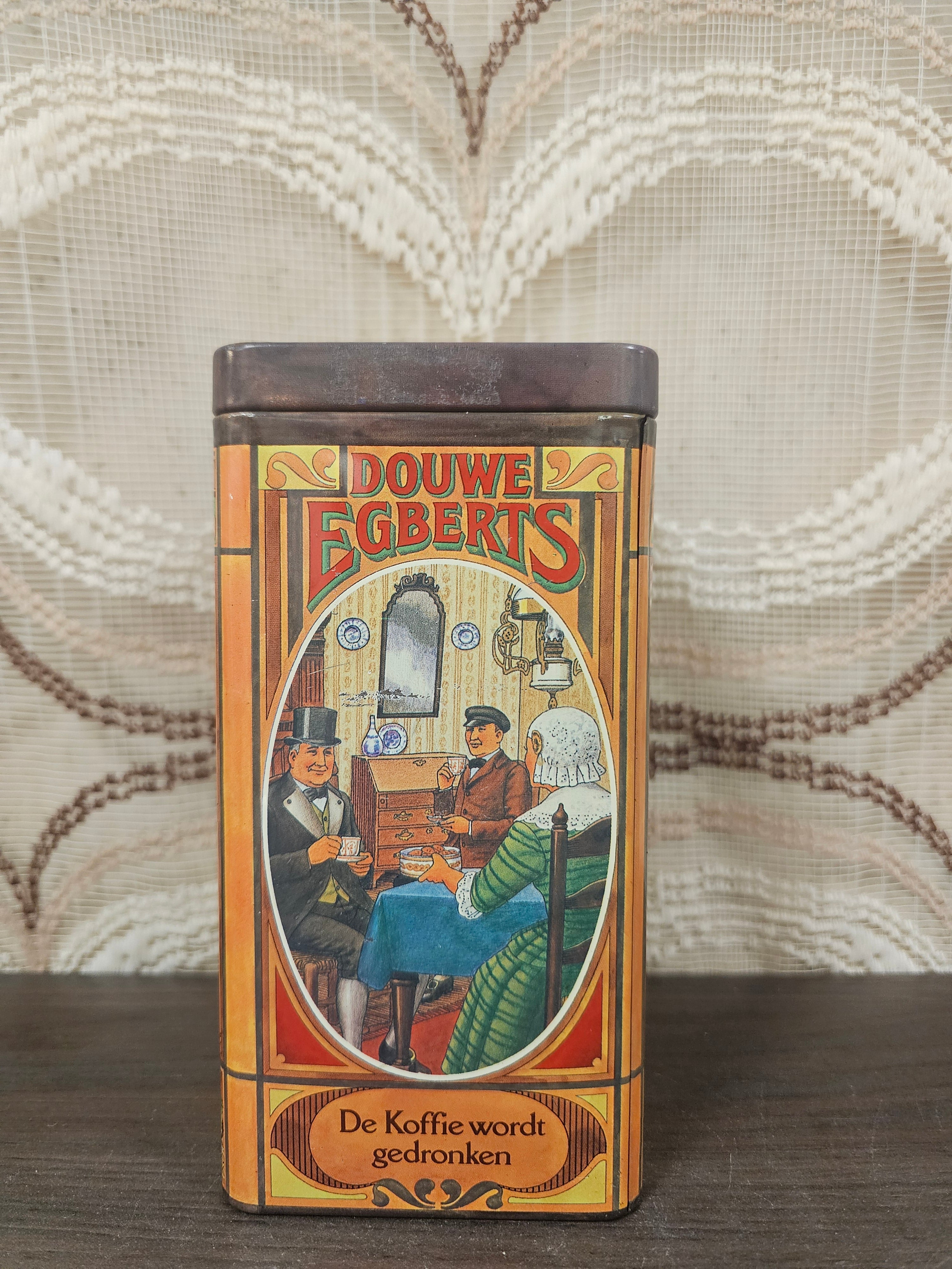 Vintage Douwe Egberts koffieblik bewaarbus voor koffie