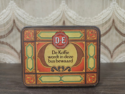 Vintage Douwe Egberts koffieblik bewaarbus voor koffie