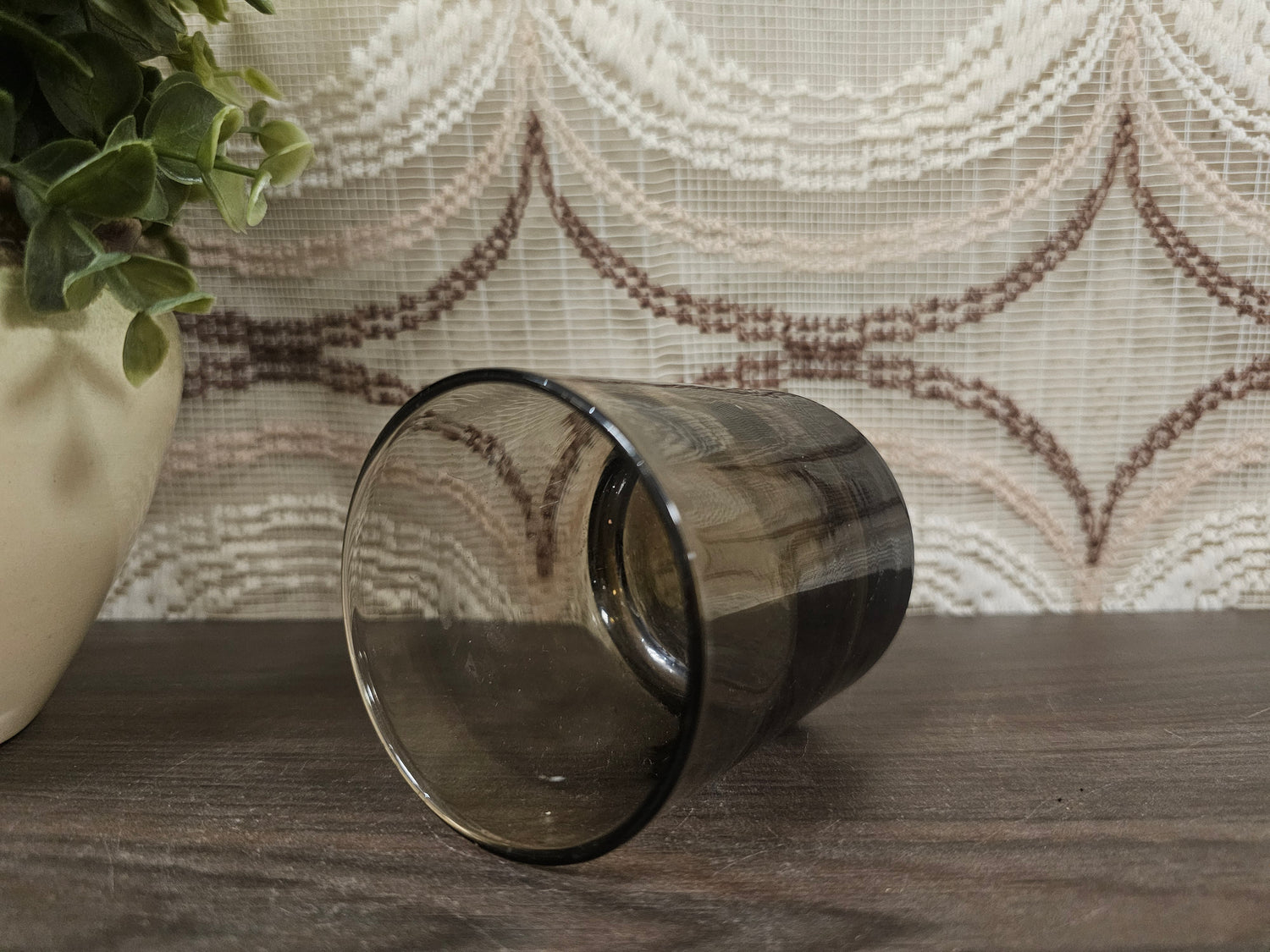 Vintage Luminarc rookglas whiskyglas | Jaren 70 dik glas