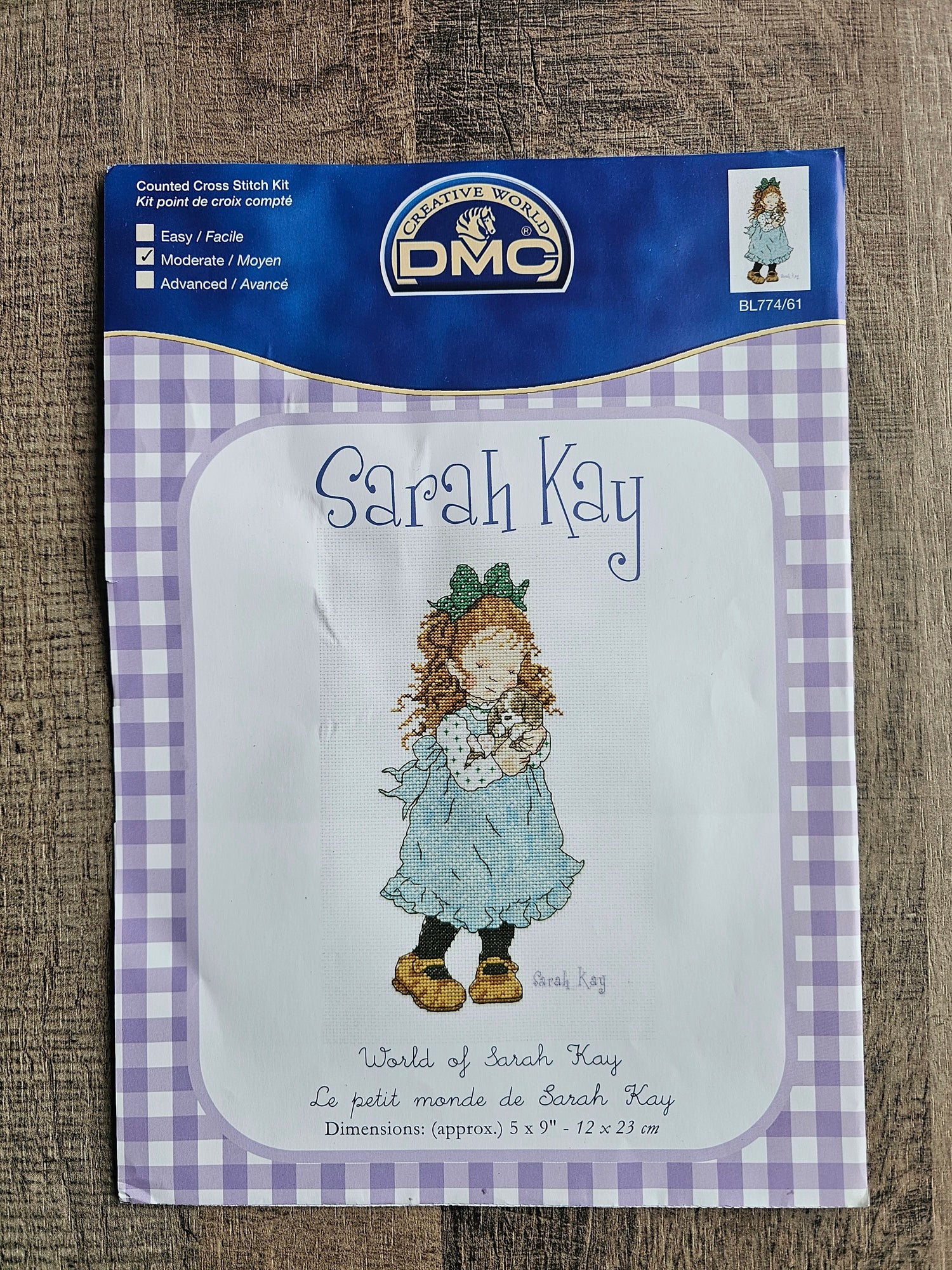 Sarah Kay borduurpakket compleet | DMC borduurset 12 x 23 cm