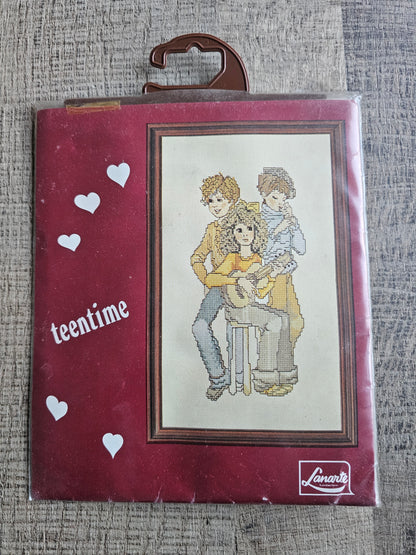 Lanarte borduurpakket Teentime meisje met gitaar | Compleet DMC