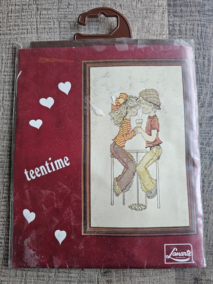 Lanarte borduurpakket Teentime met milkshake | Compleet DMC