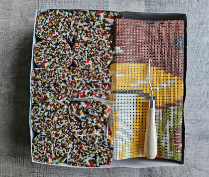 Knoopkussen 40 x 40 cm Paddenstoel