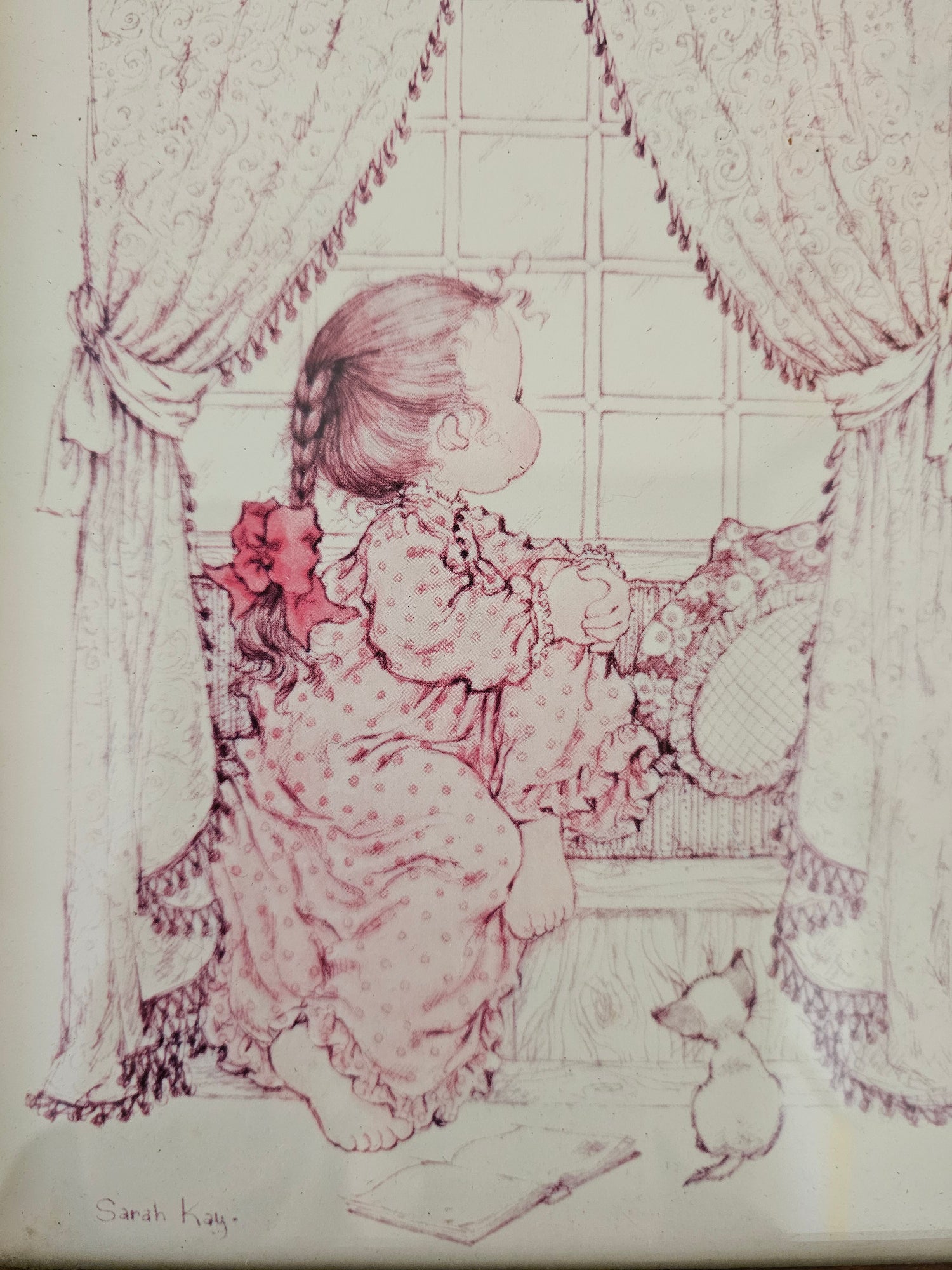 Sarah Kay wanddecoratie "meisje bij het raam"