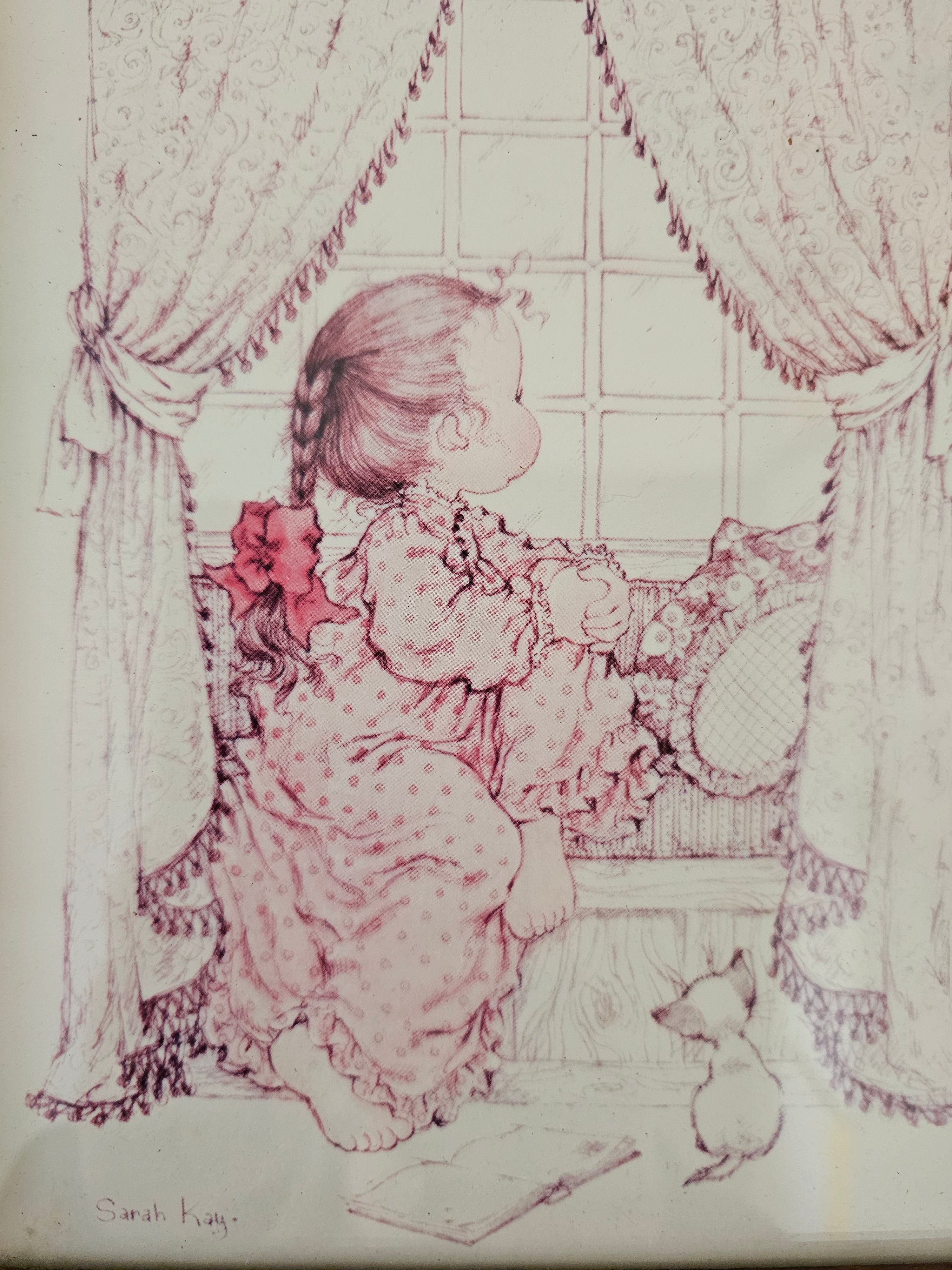 Sarah Kay wanddecoratie "meisje bij het raam"