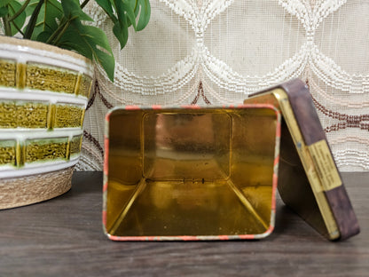 Vintage Douwe Egberts koffieblik met illustraties