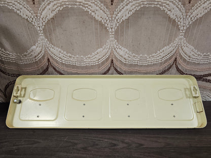 Vintage wit metalen handdoekenrek jaren ’60 – met haakjes en stang