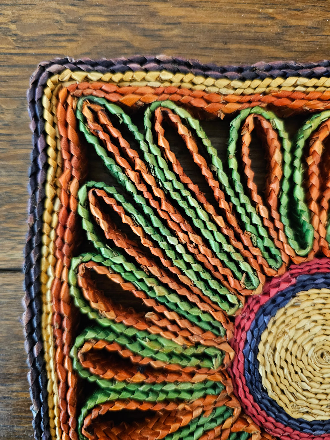 Pannenonderzetter raffia vierkant