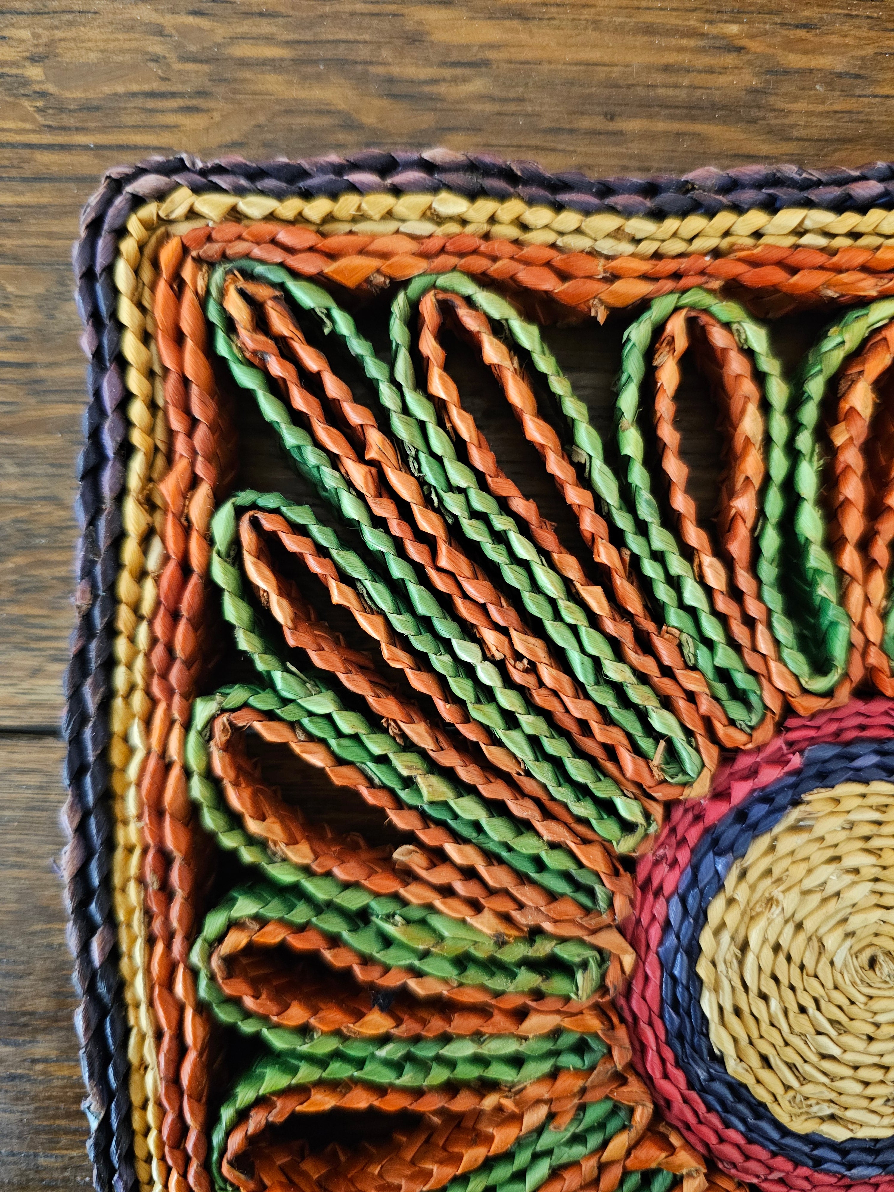 Pannenonderzetter raffia vierkant