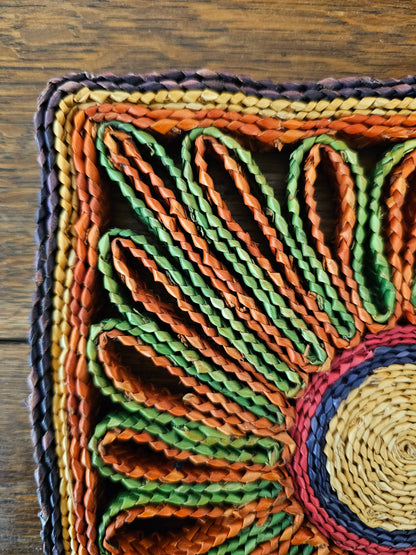 Pannenonderzetter raffia vierkant