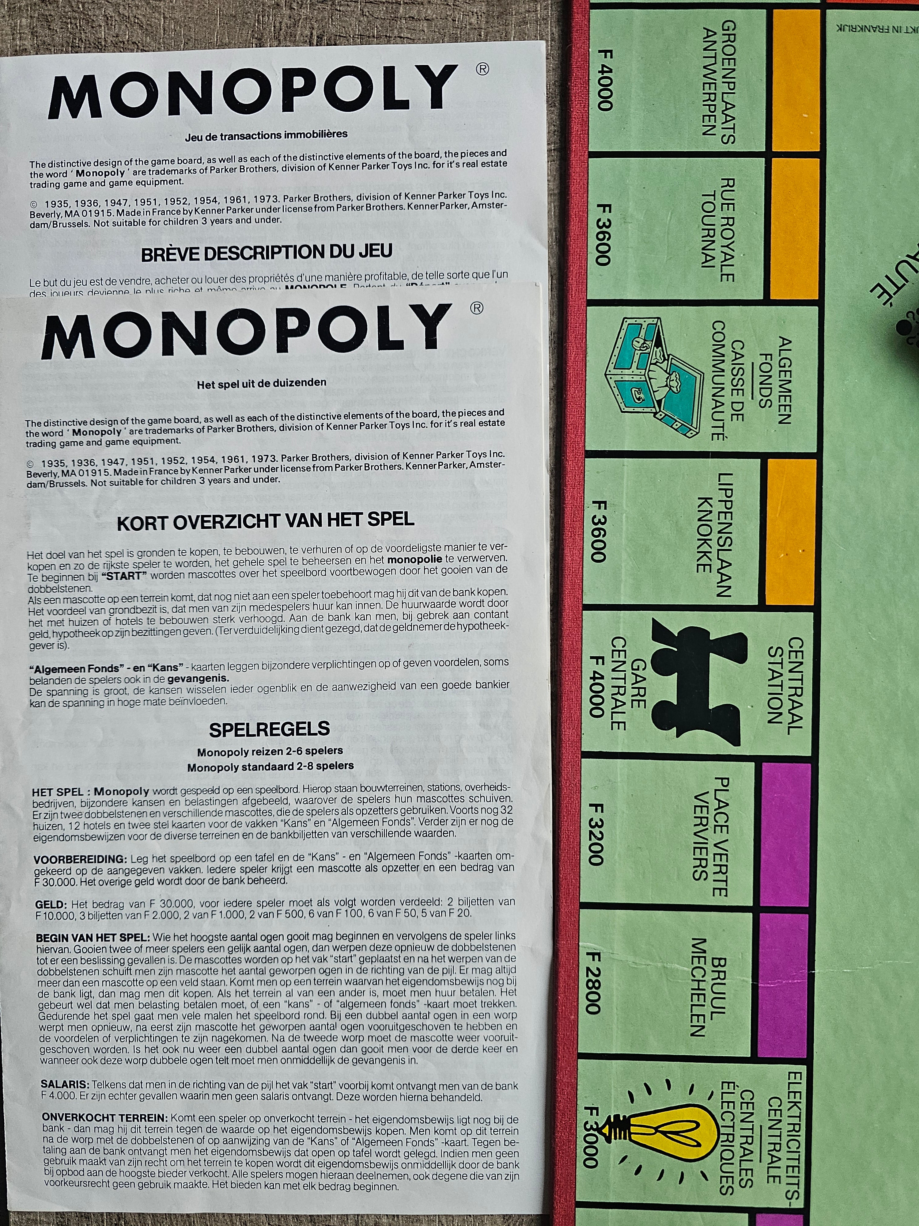 Monopoly Belgische editie tweetalig frank