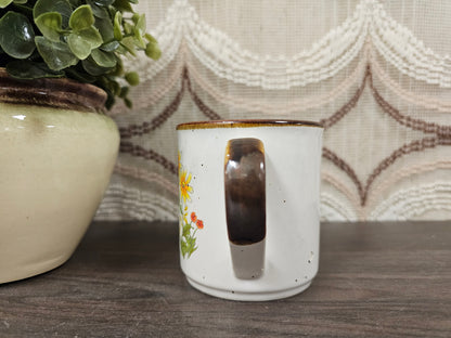 Wildflower beker oranje bloemen