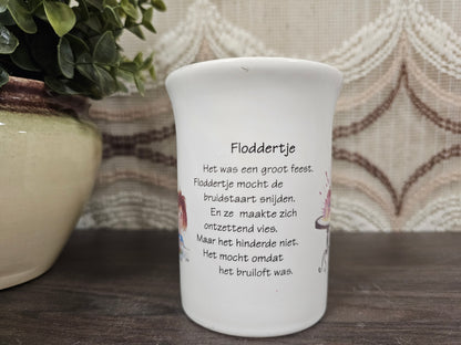 Douwe Egberts mok Floddertje – bruidstaart