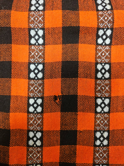 Tafelkleed geruit oranje 130 x 81 cm