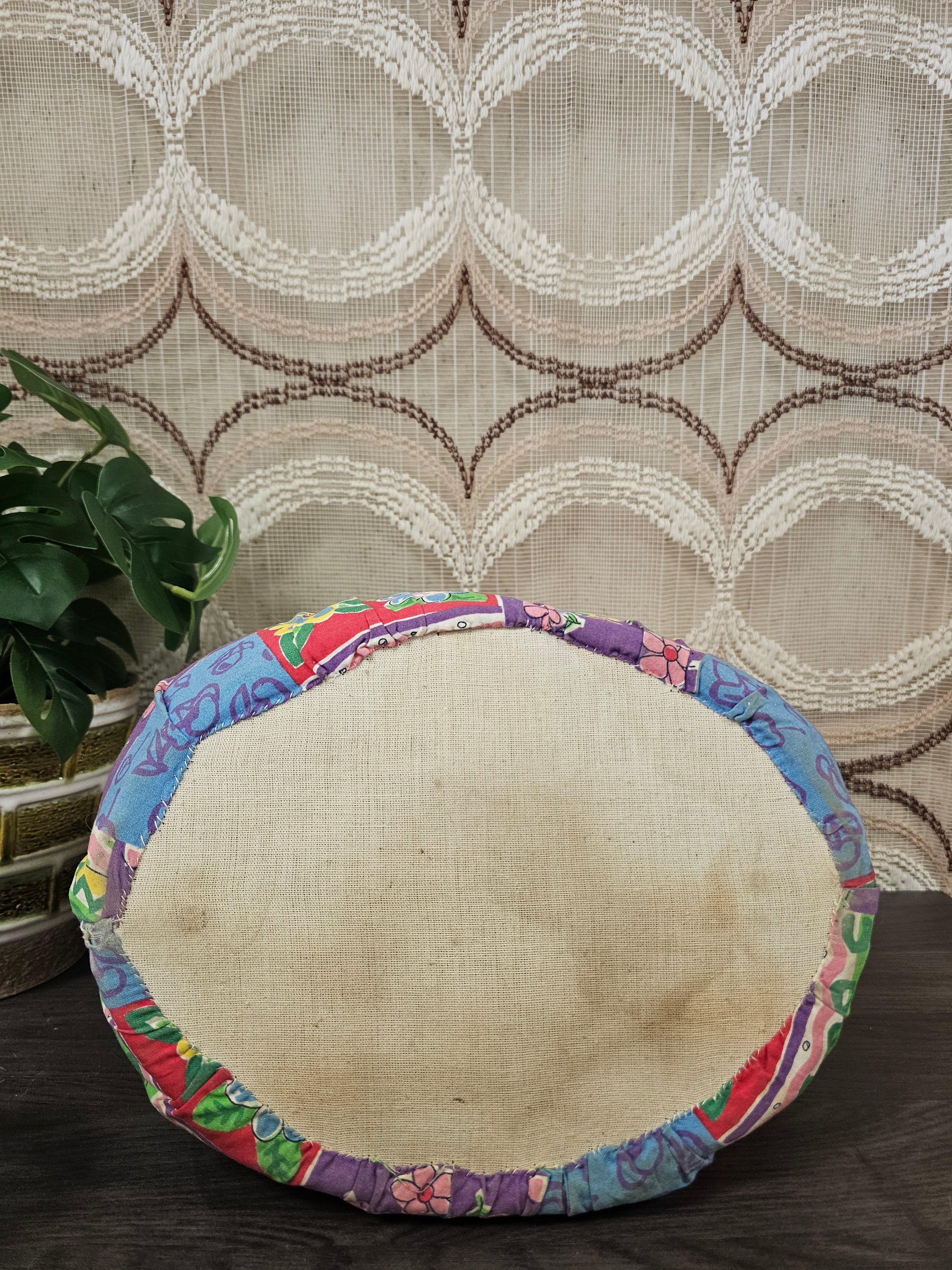 Vintage Douwe Egberts theebeurs met knip – bloemenpatroon