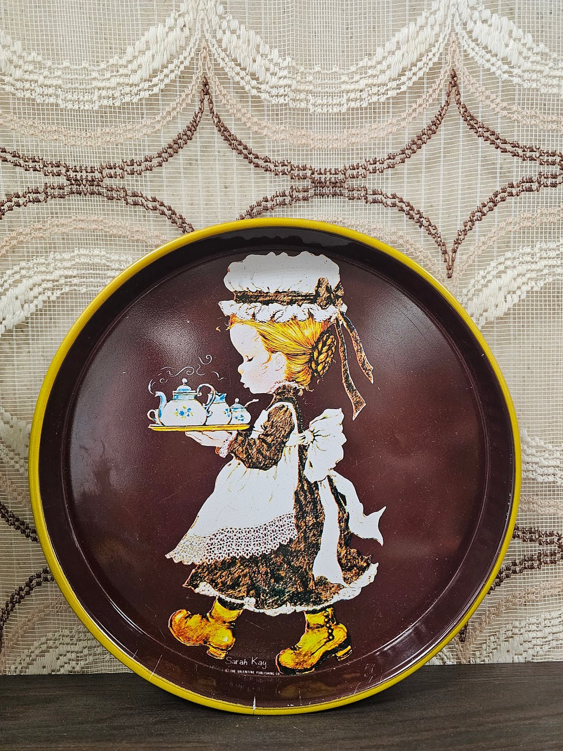 Vintage Sarah Kay dienblad rond 30 cm