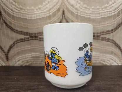 Arcopal koffiebeker Smurfen strand – 1985