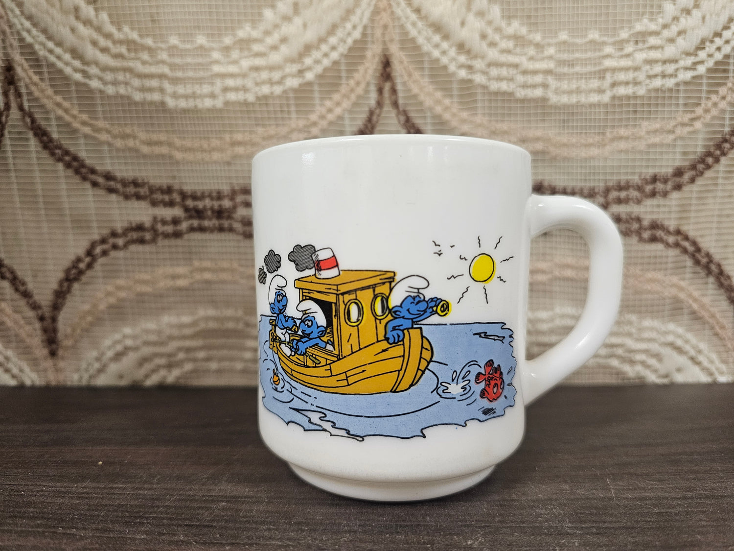 Arcopal koffiebeker Smurfen strand – 1985