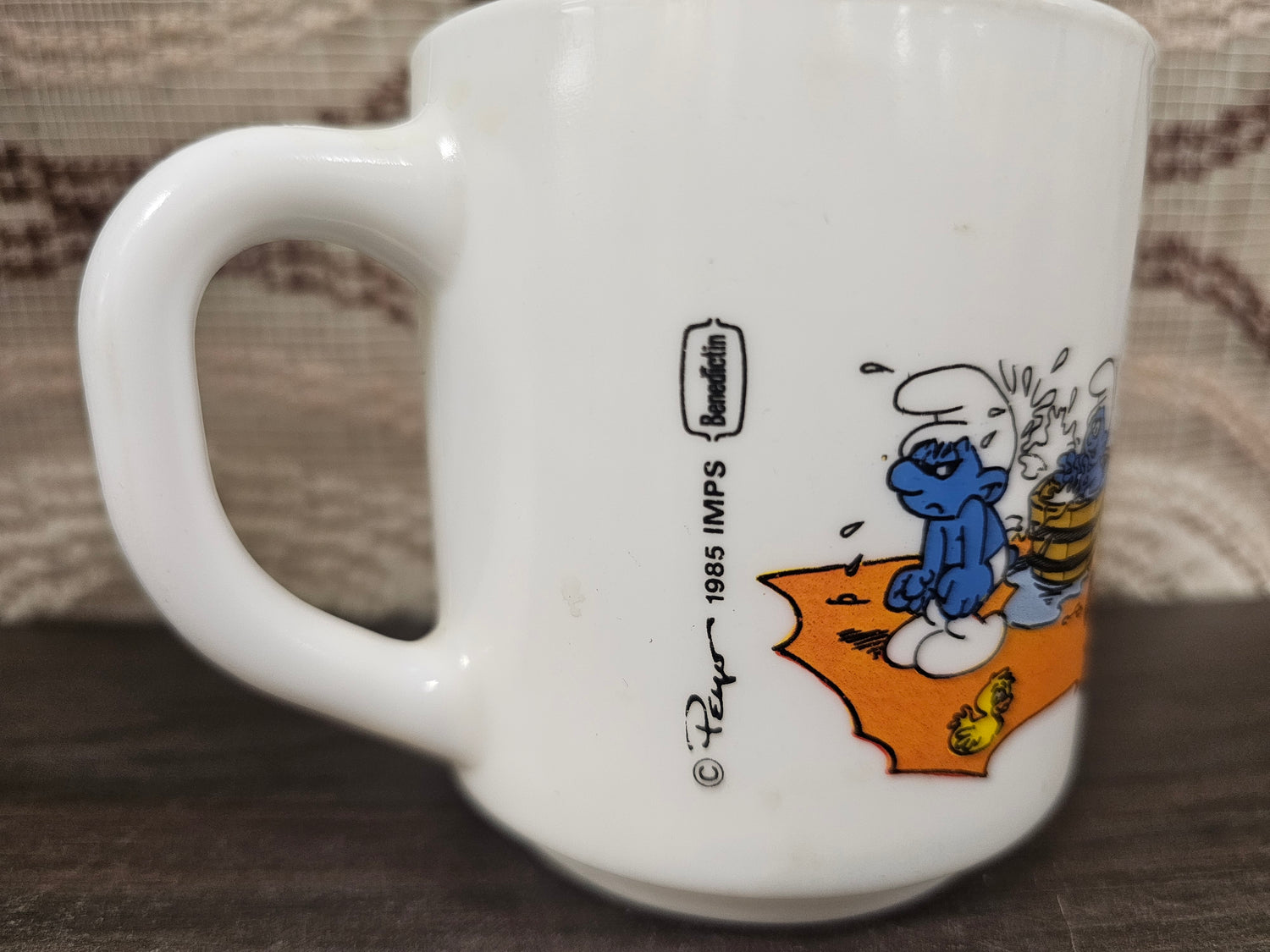 Arcopal koffiebeker Smurfen strand – 1985
