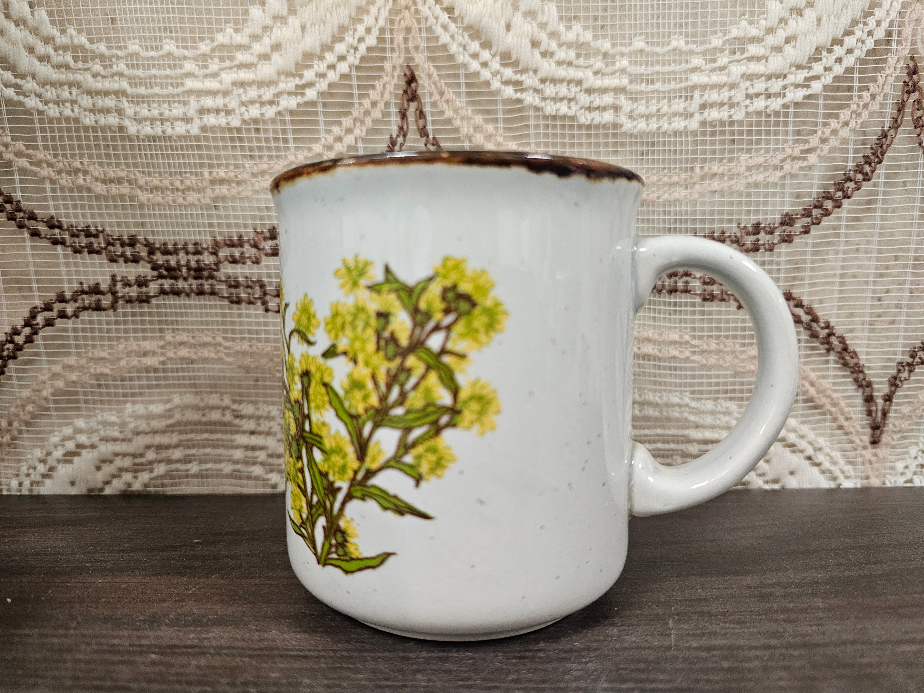 Vintage Becel mok Solidago virgaurea – Made in England