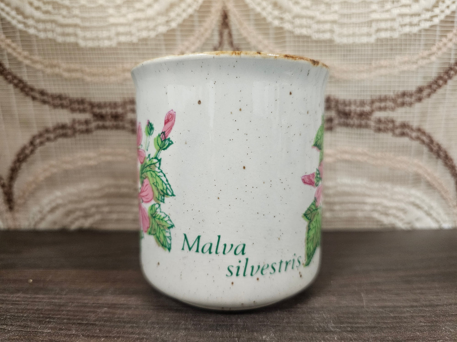 Vintage Becel mok Malva silvestris – Made in England