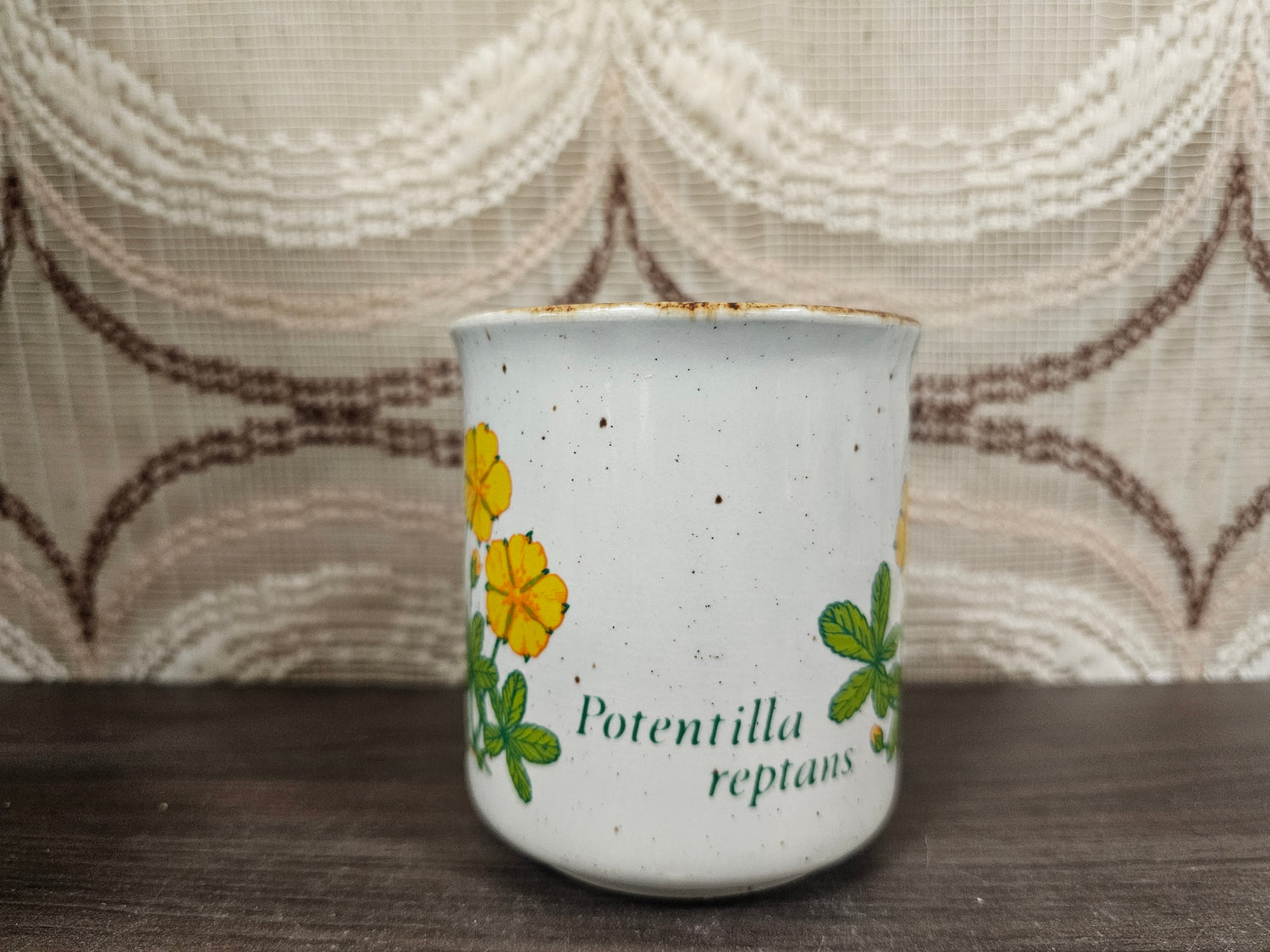 Vintage Becel mok Potentilla reptans – Made in England
