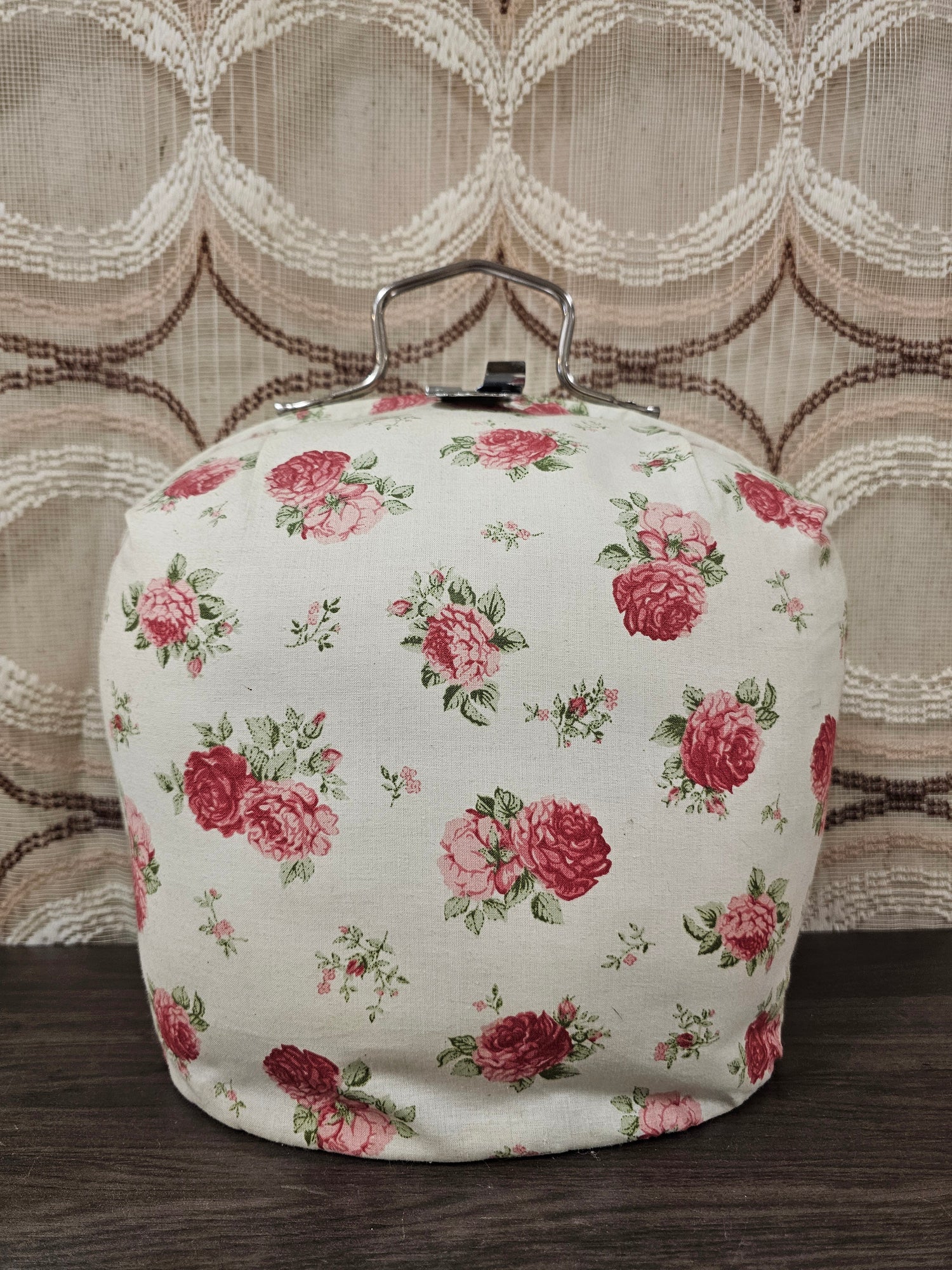 Vintage theebeurs met knip – bloemenpatroon