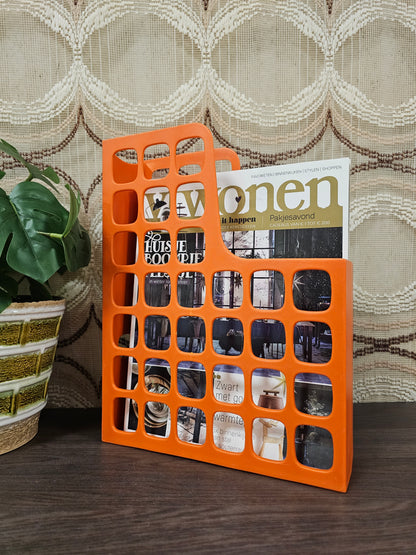 Vintage Boxer tijdschriftenrek – oranje kunststof