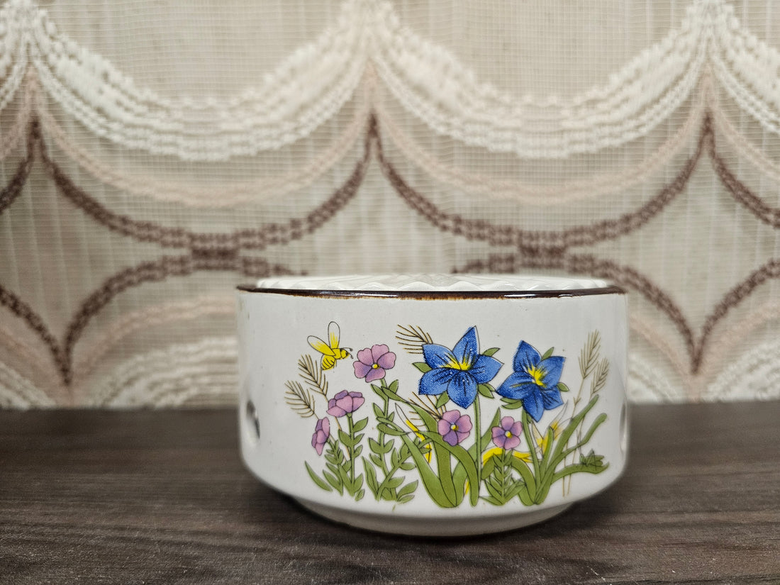 Wildflower rechaud met blauwe bloemen – warmhouder voor theepot