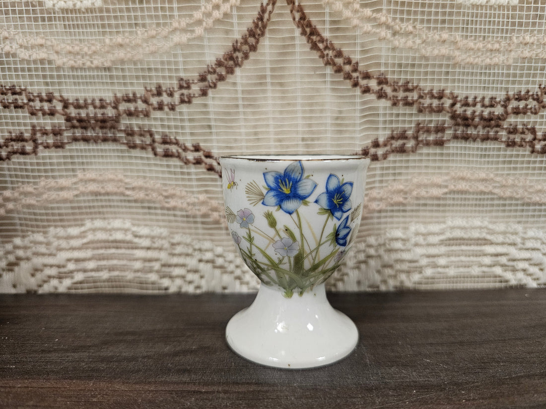 Wildflower eierdop blauwe bloemen