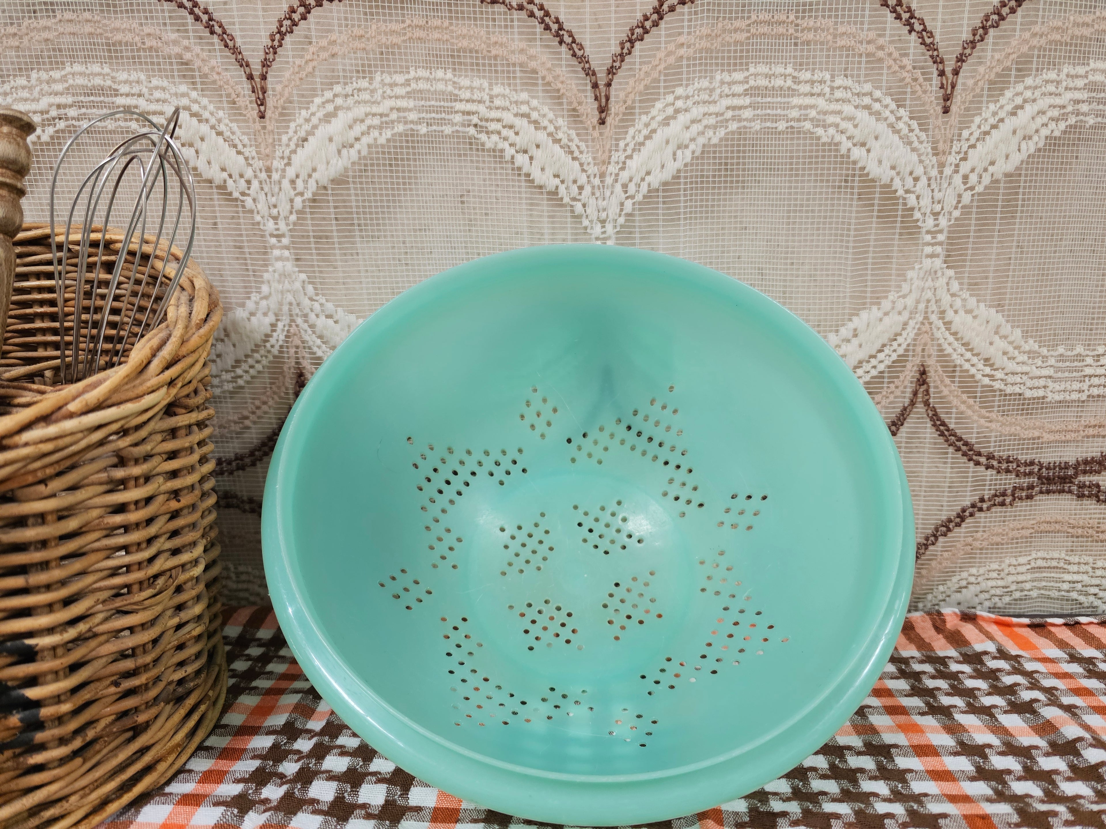 Tupperware vintage mintgroen vergiet