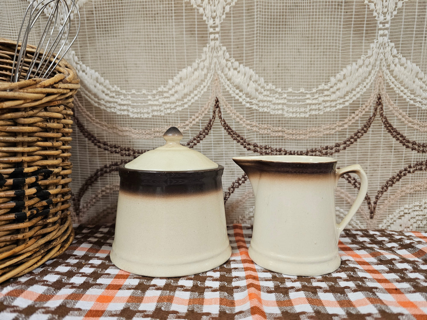 Villeroy &amp; Boch suikerpot en melkkannetje vintage