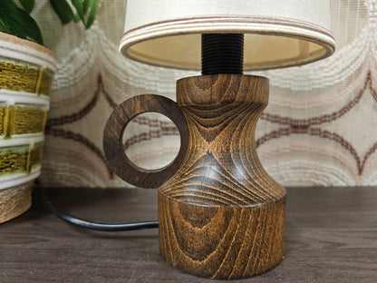 Vintage houten tafellamp