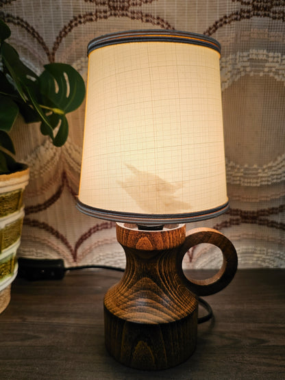 Vintage houten tafellamp