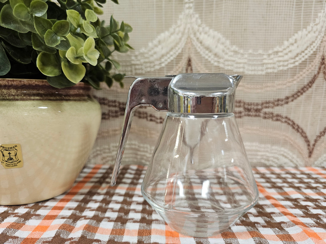 Vintage Stoha glazen suikerstrooier met metalen schuif