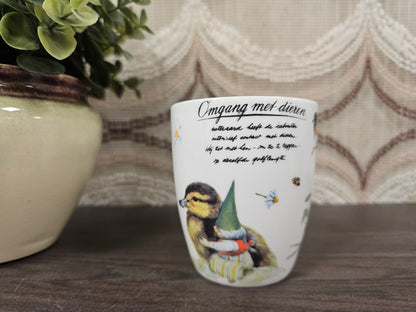 Rien Poortvliet beker Omgang met dieren vintage