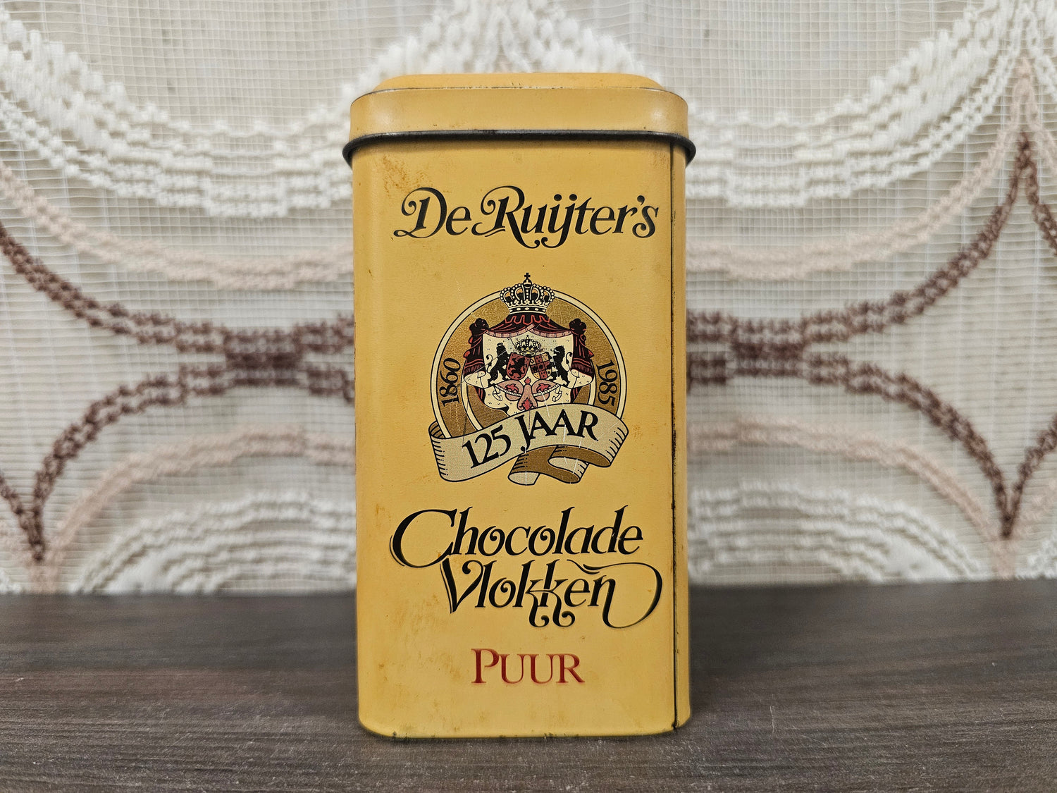 Vintage De Ruijter blik chocoladevlokken puur