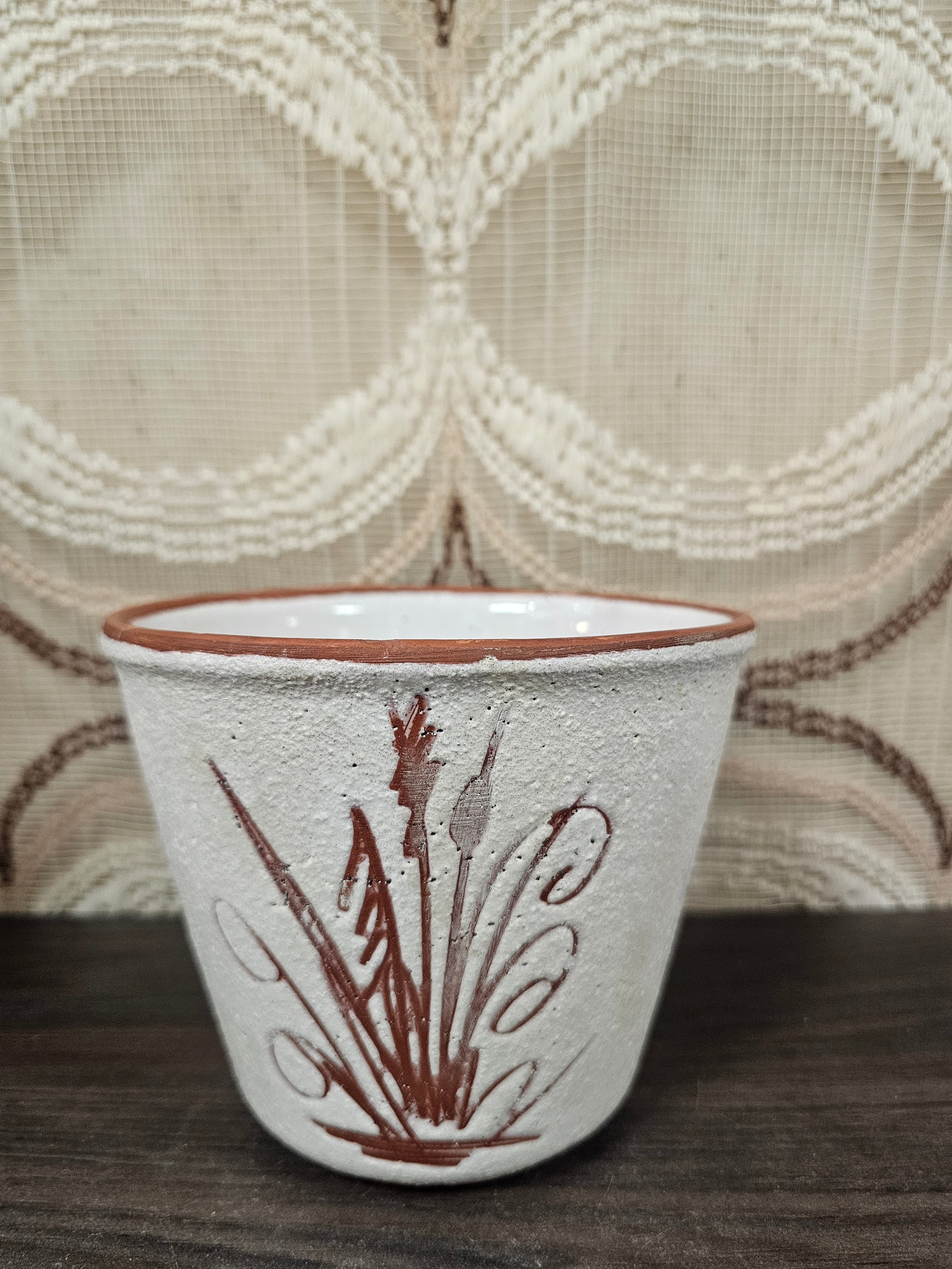 Vintage bloempot Boonstra keramiek 14 cm