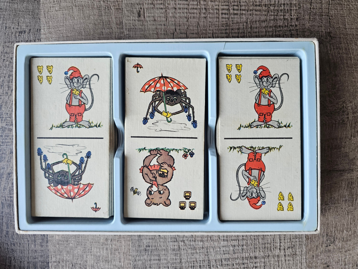 Clipper Dolle dieren domino vintage spel