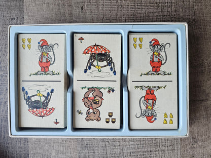 Clipper Dolle dieren domino vintage spel