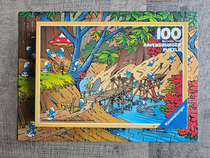 Ravensburger smurfen puzzel de bouw van de brug