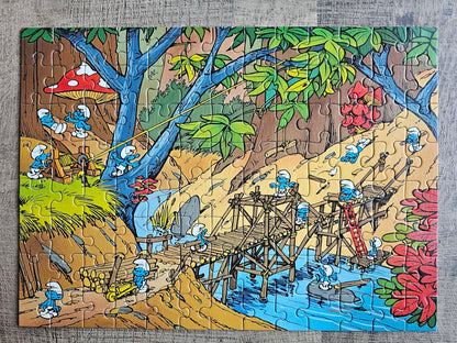 Ravensburger smurfen puzzel de bouw van de brug