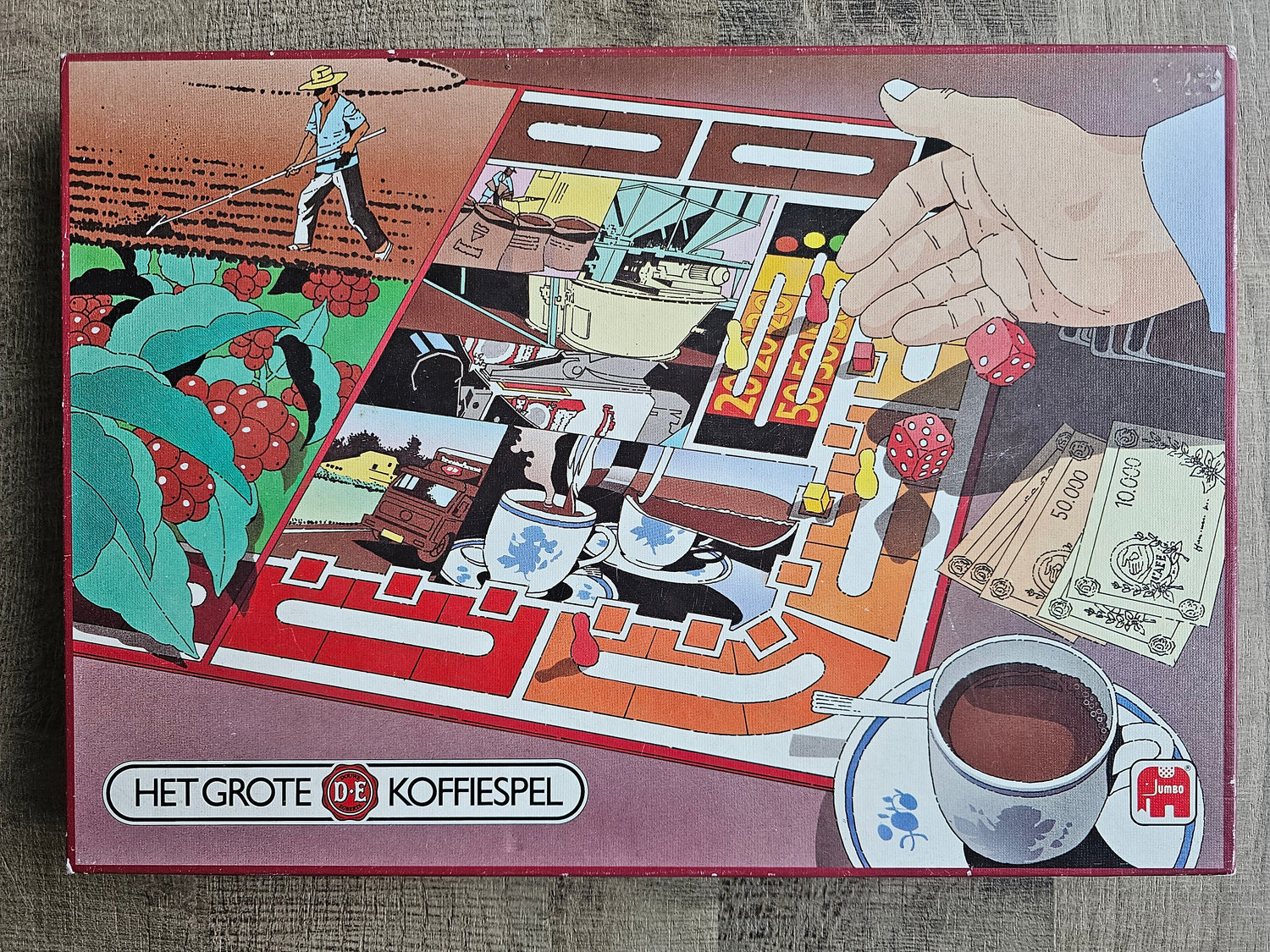 Het grote DE koffiespel 1985 vintage bordspel